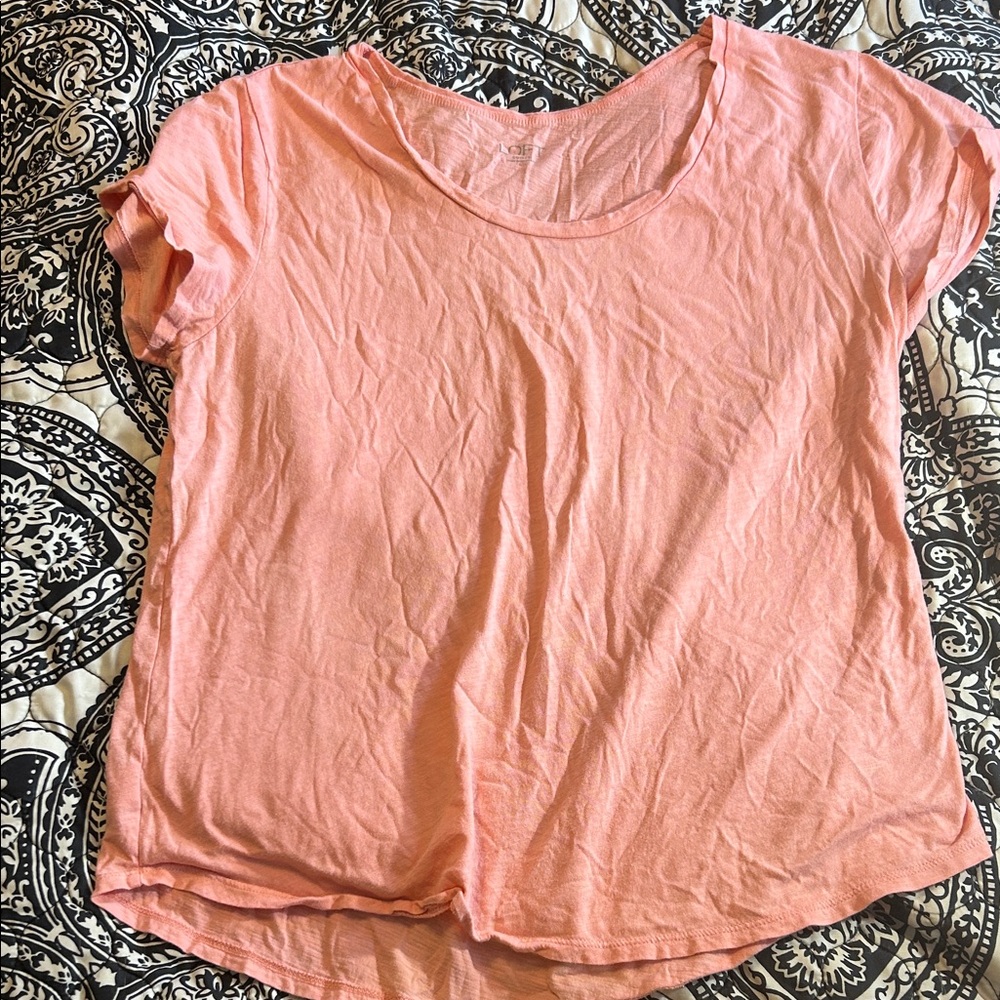 LOFT Light Pink Short Sleeve Tee